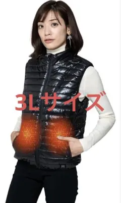 電熱ベスト ヒーターベスト ヒートベスト メンズ 男女兼用 ブラック 単品