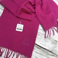 新品タグ付き◆モスキーノ　チープ&シック　マフラー　カシミヤ100% マゼンダ