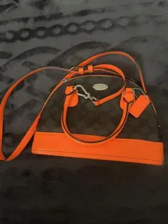 COACH コーチ オレンジショルダーバッグ