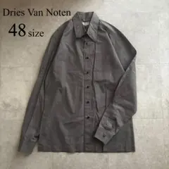 Dries Van Noten グレー/黒 ボタンシャツ 44 Dries Van Noten グレー/黒 ボタンシャツ 44 Dries Van Noten