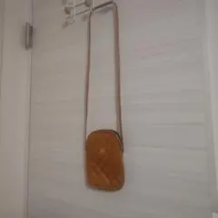 ブラウン キルティング ショルダーバッグ