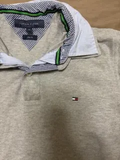 Tommy Hilfiger グレー Yシャツドッキングポロシャツ L