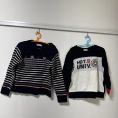 DOUBLE.B ストライプ柄 セーターとトレーナー