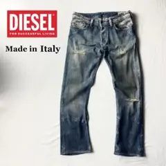 DIESEL グランジダメージデニム Y2K ストレッチフレアパンツ si