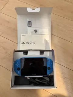 青色 PS Vita 本体 付属品付き　信長の野望　創造　ケース付