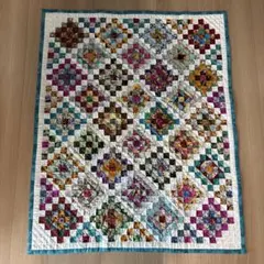 パッチワーク キルトトップ ハンドメイド 三角つなぎ - メルカリ