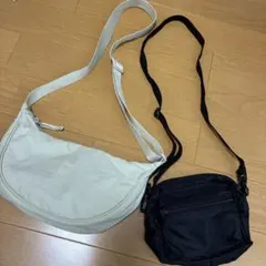 ☆便利☆ベージュ☆ブラック☆ショルダーバッグセット☆ユニクロ☆