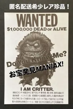 クリッターWANTED希少レア珍品映画チラシフライヤー2種2枚セットお宝発見！ クリッターWANTED希少レア珍品映画チラシフライヤー2種2枚セット