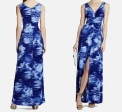 ブランド古着BCBGMAXAZRIAブルーウェーブタイダイマキシドレスワンピースのサムネイル