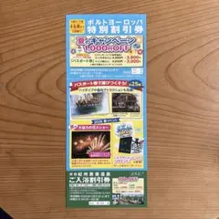 ポルトヨーロッパ・黒潮温泉特別割引券 2026.10.31迄