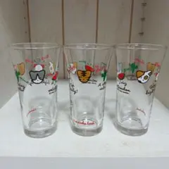 平成レトロ　サンリオ　ノラネコランド　グラス　3個セット　1989年製　レア