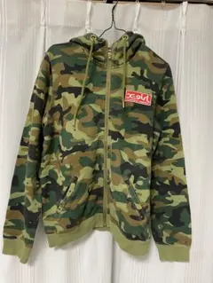 x-girl 迷彩ジップアップパーカー