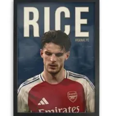 即日発送 Declan Rice A4ポスター 額装