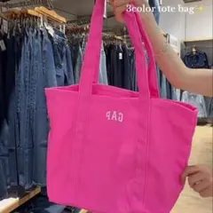 GAP ギャップ ロゴ トートバッグ ピンク 可愛い ハンドバッグのサムネイル