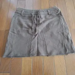 ブラウン 　スウェットスカート