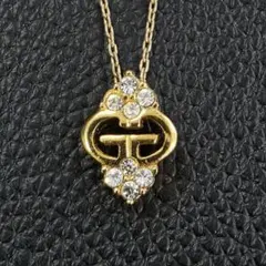 GIVENCHY ジバンシィ ネックレス ヴィンテージ ラインストーン Gロゴ
