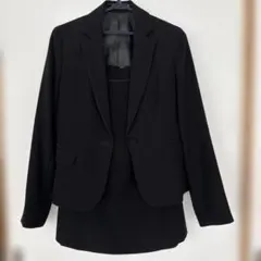 黒 テーラードジャケット シングルボタン