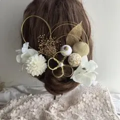 髪飾り　結婚式　成人式　卒業式　ヘアパーツ　ウェディング　前撮り　袴　和装　白