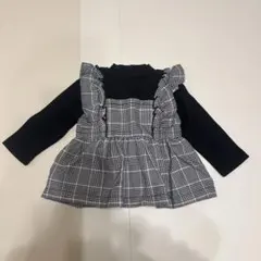 プティマイン フリル付きニット チュニック