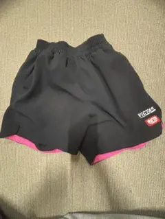 VICTAS 卓球用ショートパンツ ブラック/ピンク