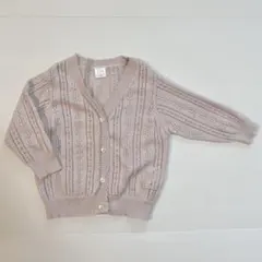 【美品】futafuta レース編みカーディガン　80