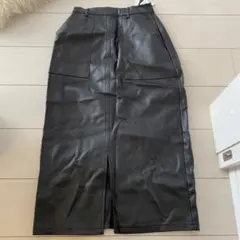 ワンウェイ　レザースカート　ロングレザースカートのサムネイル