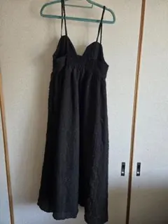 KBF ブラック キャミワンピース ロング丈