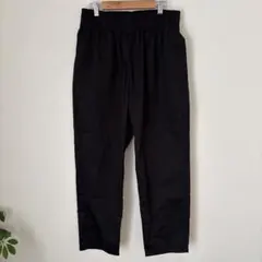 GUシェフパンツ　ブラック　Lサイズ　ベルトループ付