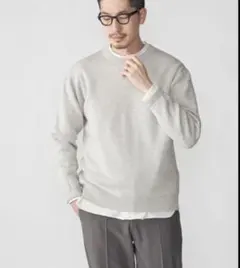 SHIPS:「手洗い可能」コットン カシミヤ 単色 クルーネック ニット