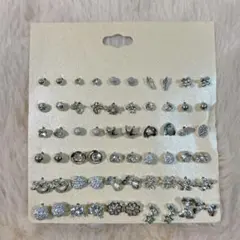 シルバー ピアスセット 30ペア パール ダイヤ 高見え まとめ売り 1点限定