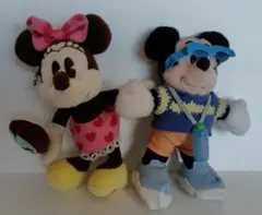 ミッキー＆ミニー ぬいぐるみバッジ 2点セット