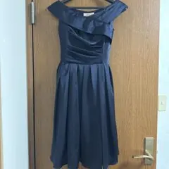 AIMER オフショルダー ドレス ネイビー 結婚式