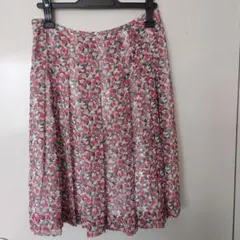 STYLE ME レディース ひざ丈 プリーツスカート 総柄のサムネイル