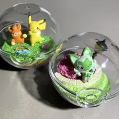 テラリウム風フィギュア ピカチュウといっしょ ポケモンセンター限定 ポケモン テラリウム風フィギュアのポケセン版が登場。トキワの森再現