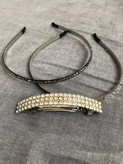 ヘアアクセサリー3点セット☆カチューシャ&バレッタ