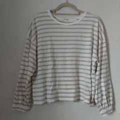 ハートマーケット ロンT 長袖 シャツ ボーダー ピンク 綿 F