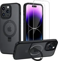 【MagSafeスタンド一体型・画面フィルム付き】iPhone14Pro ケース
