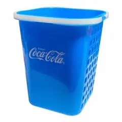 Coca-Cola コカコーラ　青いごみ箱 四角形 メッシュデザイン　非売品