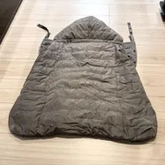 フード付きグレーおくるみ ブランケット 防寒ケープ