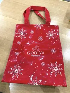 GODIVA エナメルトートバッグ 赤のサムネイル
