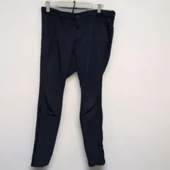 ネイビー ストレートパンツ サイドストライプ