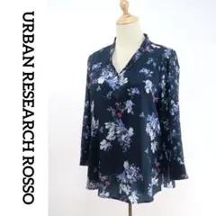 アーバンリサーチ　長袖　花柄シャツ　ブラウス＜フリーサイズ＞Vネック/A247