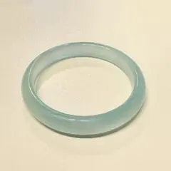 着画あり】天然石 石英岩玉 クォーツサイト バングル ブルー 54.5mm 