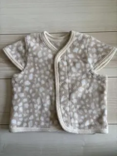 ベビー ベスト 80cm ベージュ 水玉模様