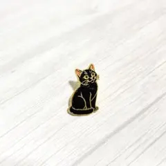 黒猫　ピンバッジ　ピンバッチ　ねこ