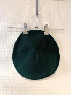 ダークグリーン ベレー帽 ウールアクリル混