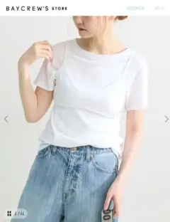 試着のみ Tシャツ/トップス MAI.M. BRA SET SHEER TEEのサムネイル