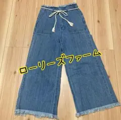 ローリーズファーム☆デニムパンツ フリンジ ワイドのサムネイル