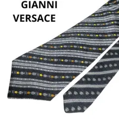 ヴェルサーチ　ネクタイ　花柄　メドューサ　ストライプ