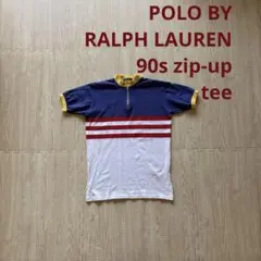 90s POLO BY RALPH LAUREN zip-up tee M